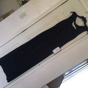 Evening gown blue lace with sequins NWT